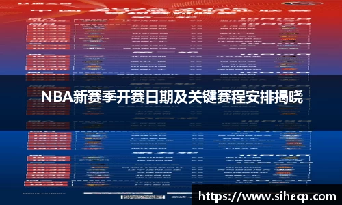 NBA新赛季开赛日期及关键赛程安排揭晓